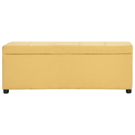 bænk med opbevaringsrum 116 cm polyester gul