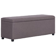 bænk med opbevaringsrum 116 cm polyester gråbrun