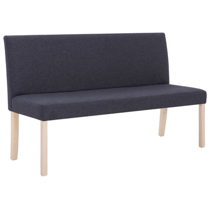 bænk 139,5 cm polyester mørkegrå