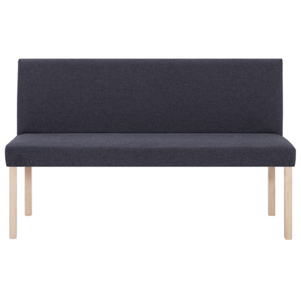 bænk 139,5 cm polyester mørkegrå