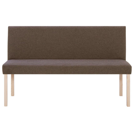 bænk 139,5 cm polyester brun