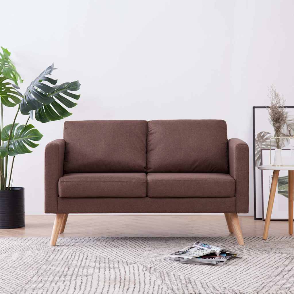 2-personers sofa i stof brun