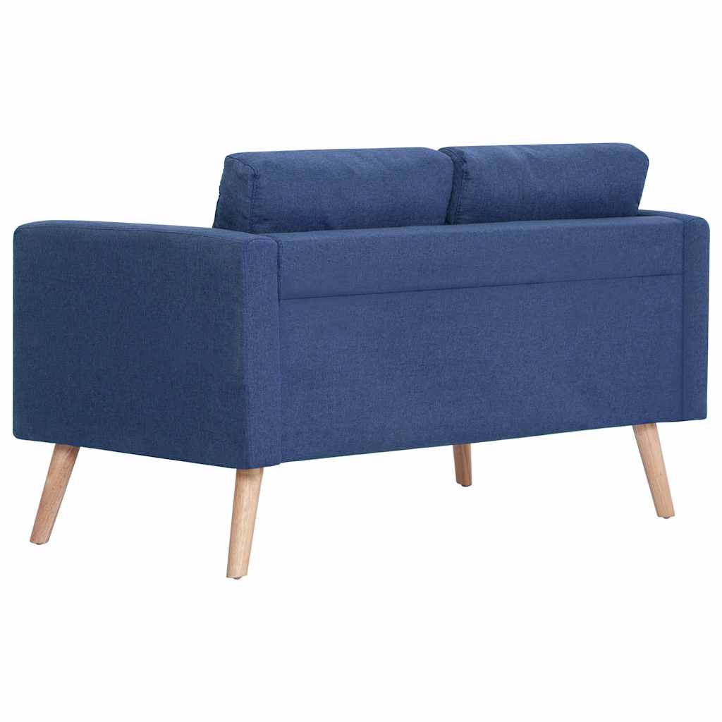 2-personers sofa i stof blå