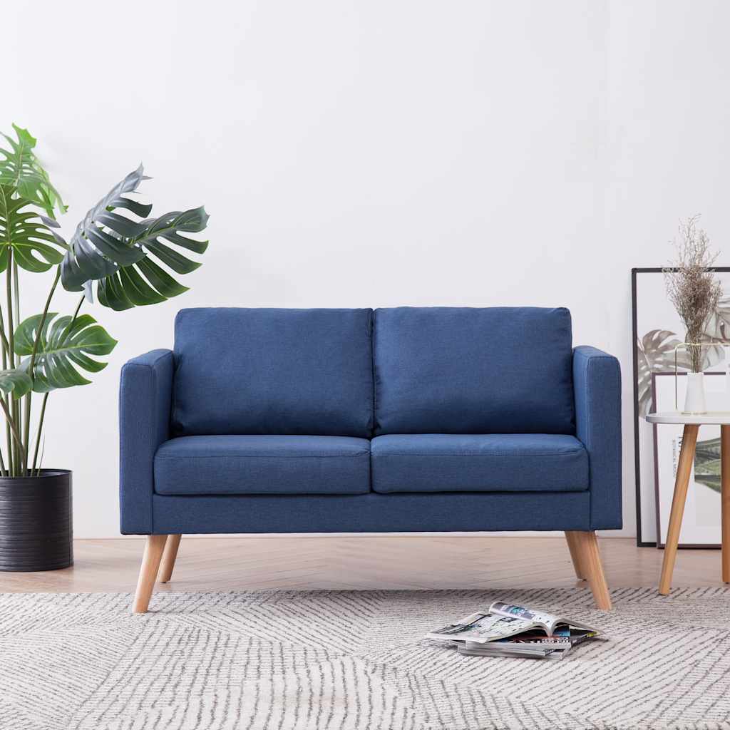 2-personers sofa i stof bl