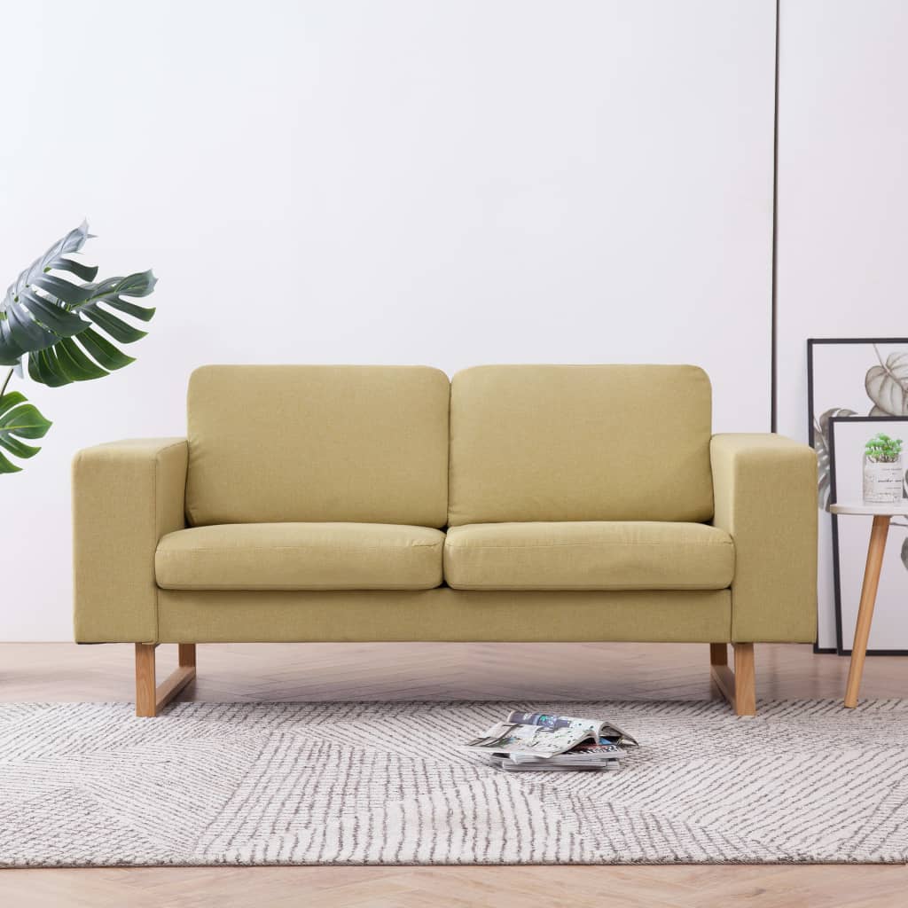 2-personers sofa i stof grn