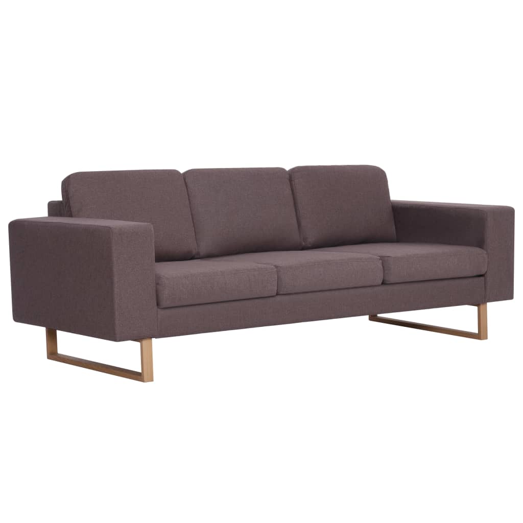 3-personers sofa i stof gråbrun