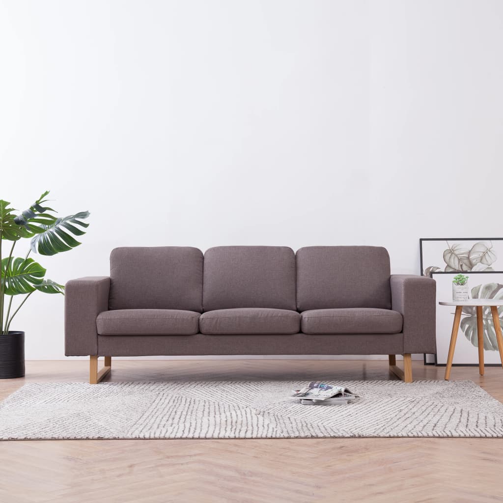 3-personers sofa i stof gråbrun