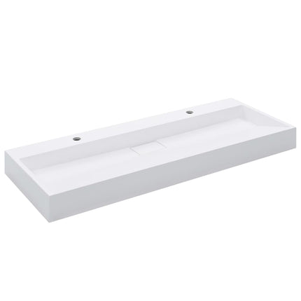 håndvask 120 x 46 x 11 cm mineralstøbt/marmorstøbt hvid