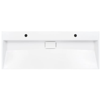 håndvask 120 x 46 x 11 cm mineralstøbt/marmorstøbt hvid