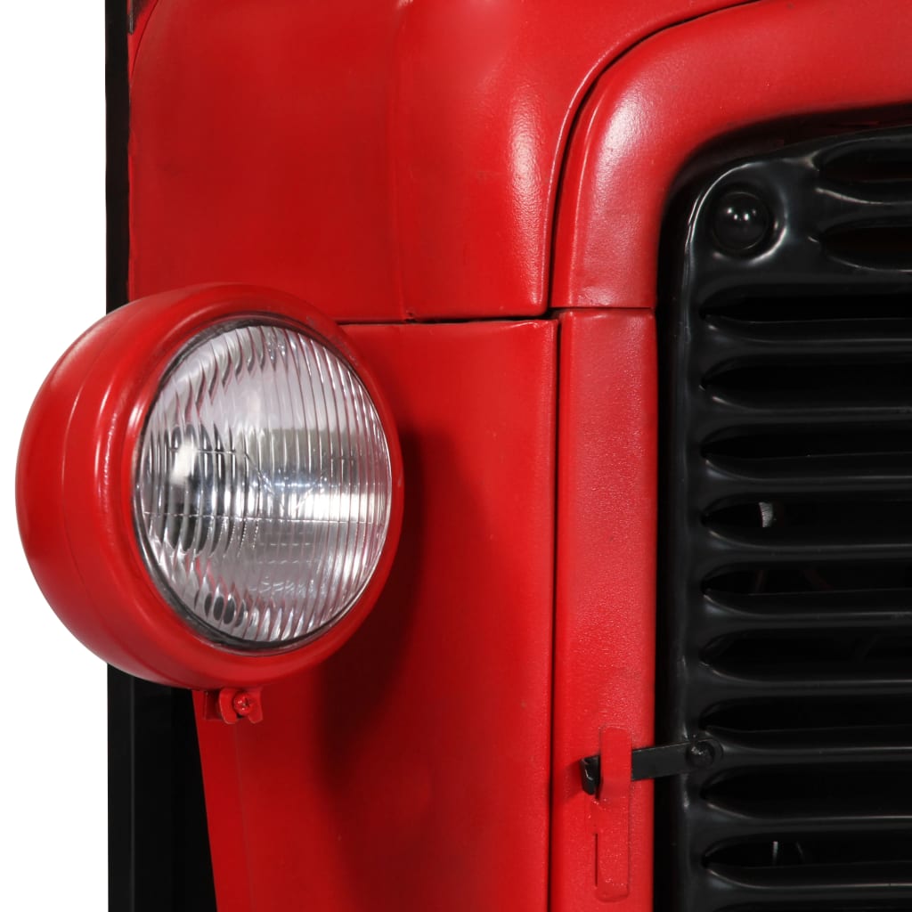 vinskab i traktordesign 49x31x172 cm massivt mangotræ