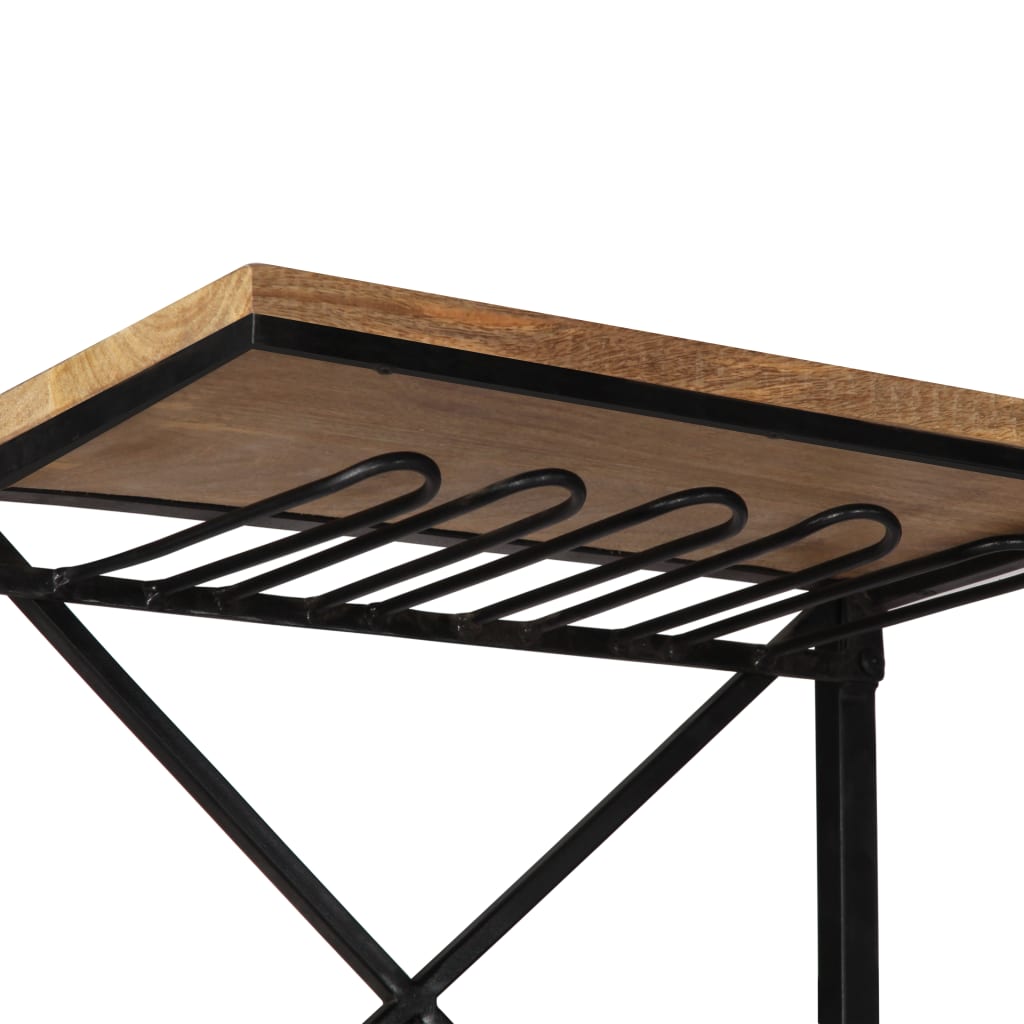 vinskab i traktordesign 49x31x172 cm massivt mangotræ