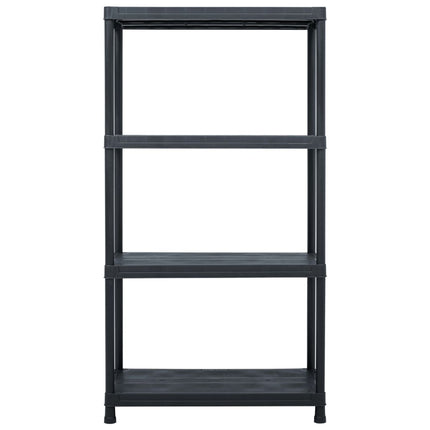 opbevaringsreoler 5 stk. 60 x 30 x 138 cm plastik sort