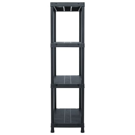 opbevaringsreoler 5 stk. 60 x 30 x 138 cm plastik sort