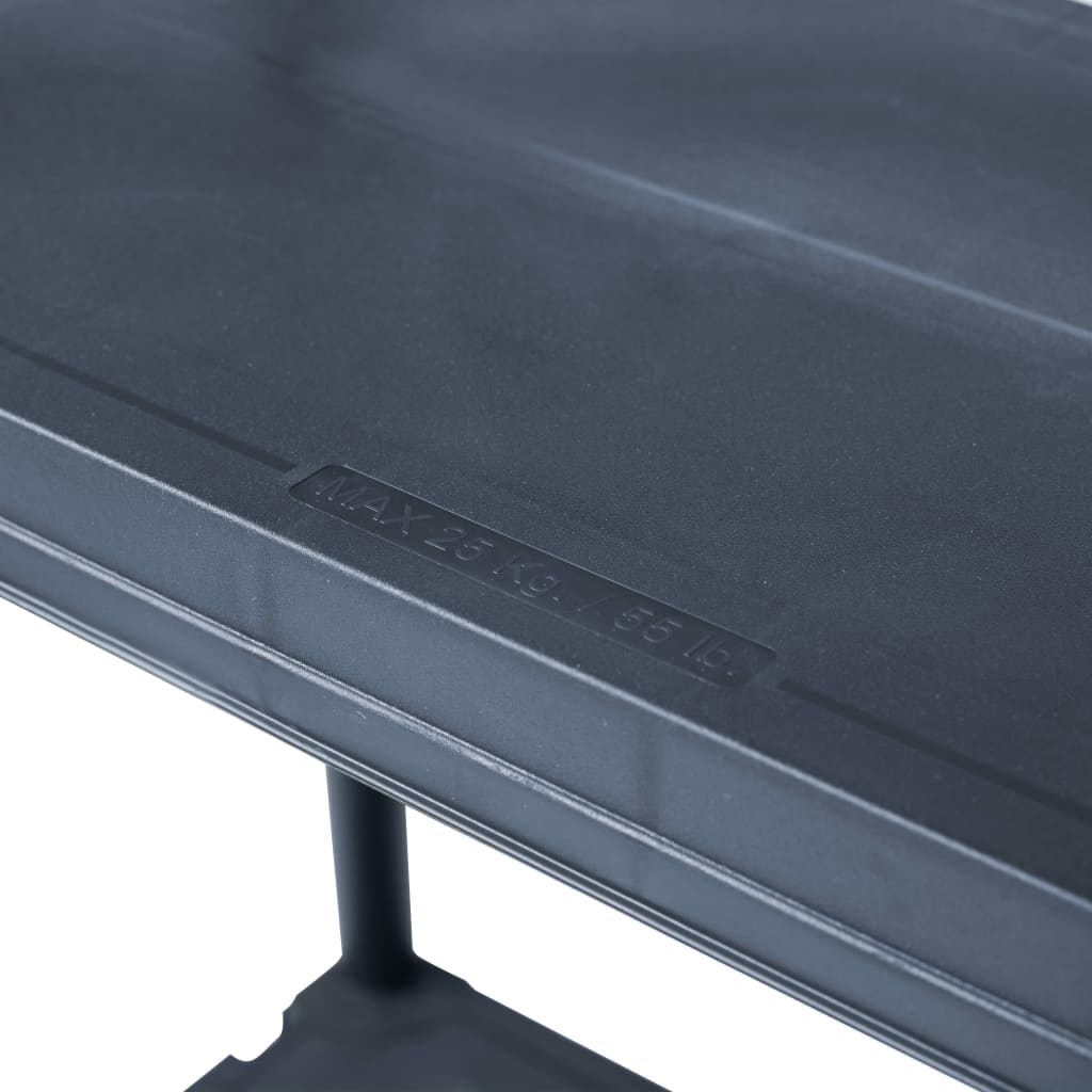 opbevaringsreoler 5 stk. 125 kg 60 x 30 x 180 cm plastik sort