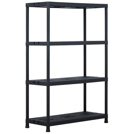 opbevaringsreoler 2 stk. 220 kg 90 x 40 x 138 cm plastik sort