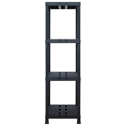 opbevaringsreoler 2 stk. 220 kg 90 x 40 x 138 cm plastik sort