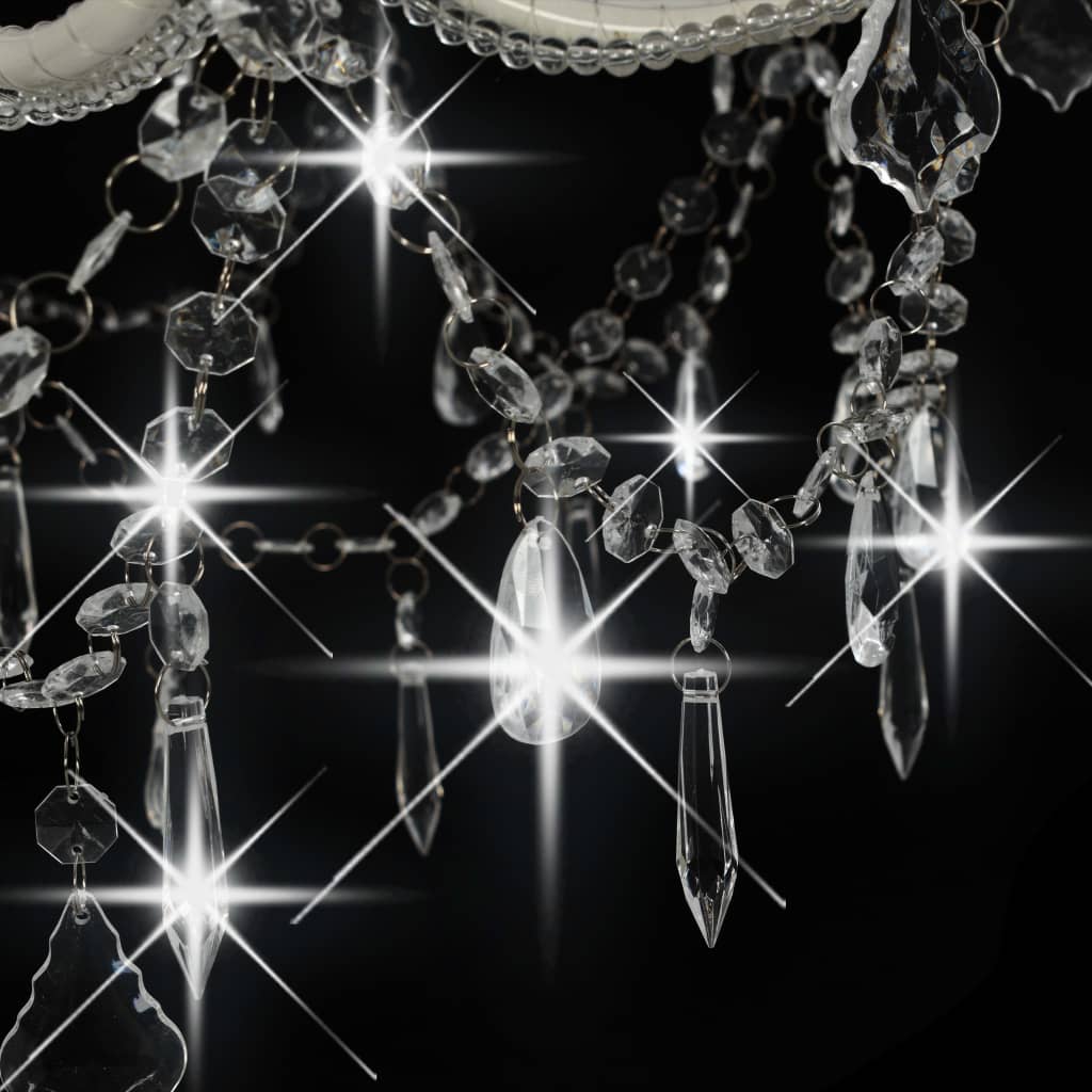 lysekrone 2 lag 15 x E14-pærer hvid