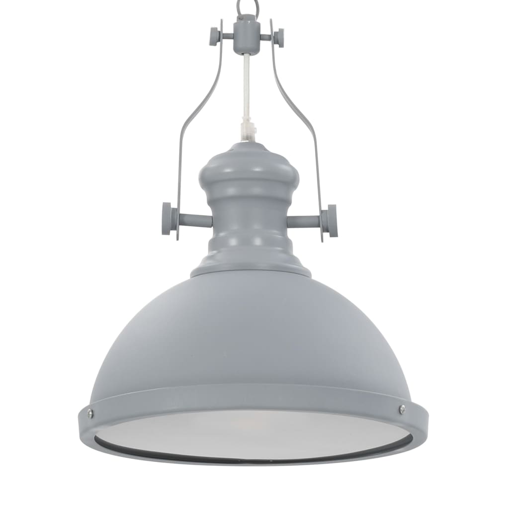 loftslampe rund E27 grå
