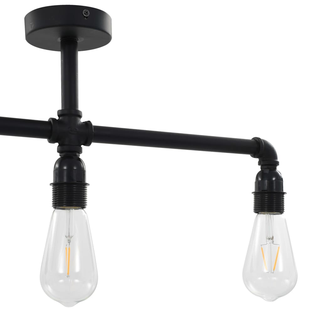 loftlampe 3 x E27-pærer sort