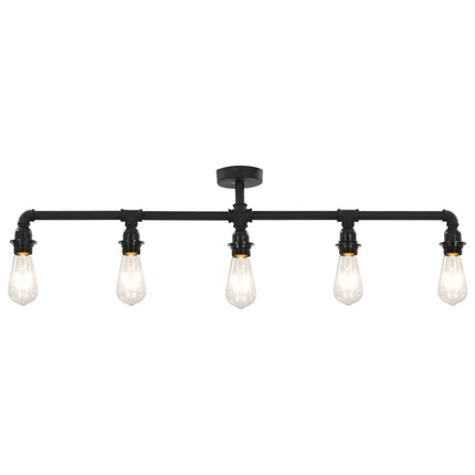 loftlampe 5 x E27-pærer sort