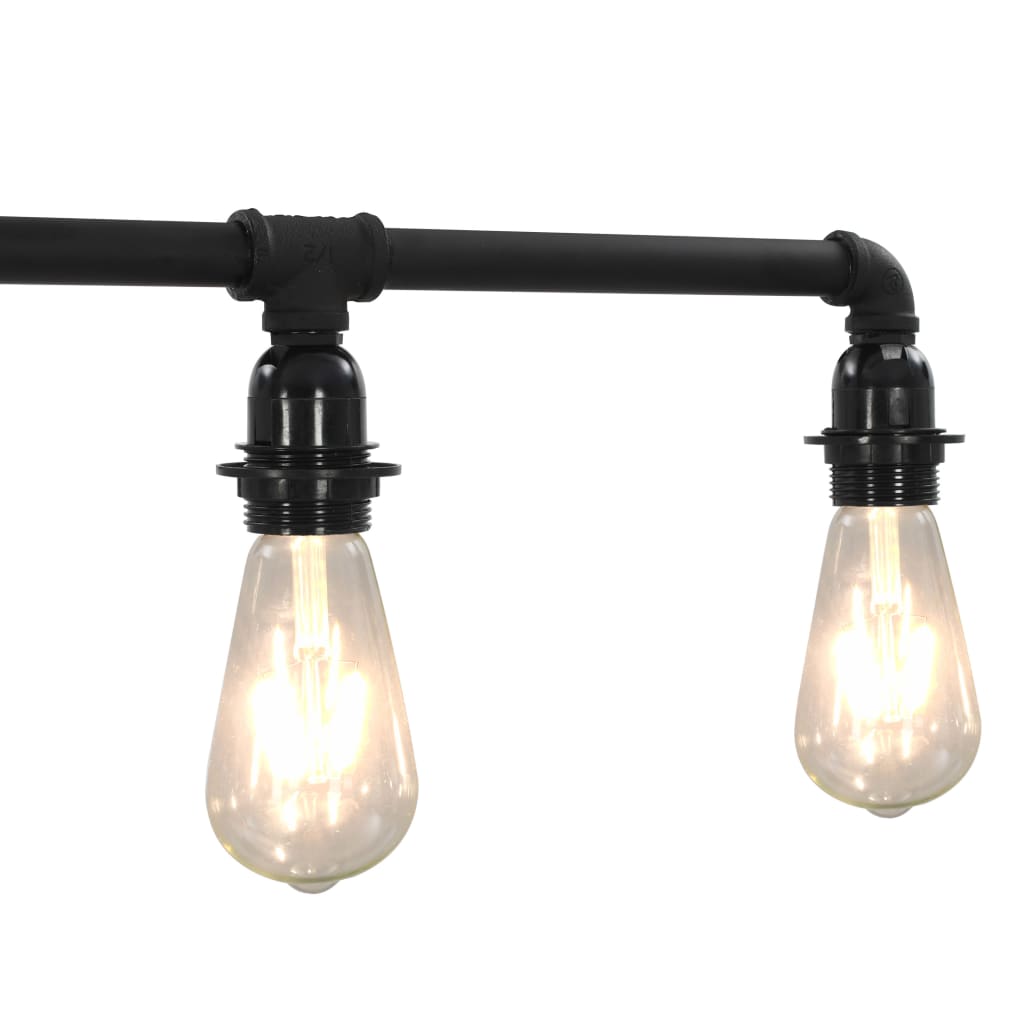 loftlampe 5 x E27-pærer sort
