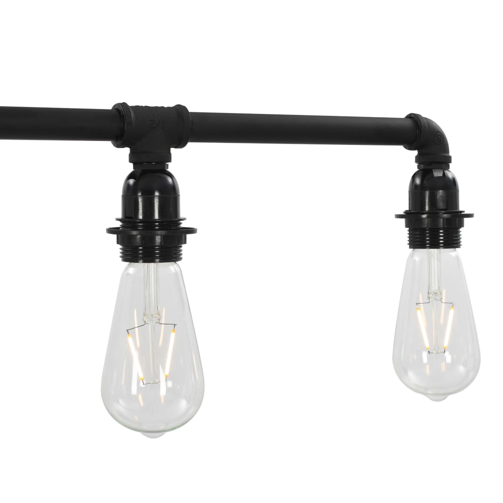 loftlampe 5 x E27-pærer sort