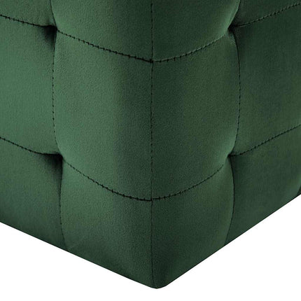 sengeskabe 2 stk. 30 x 30 x 30 cm fløjlsstof grøn