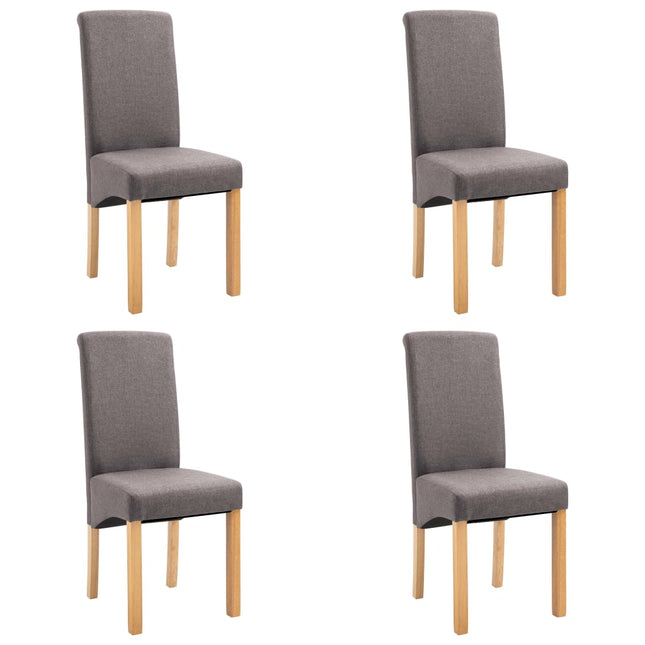 spisebordsstole 4 stk. stof gråbrun