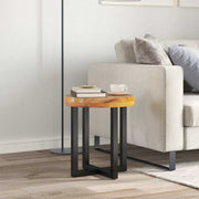 sofabord 40 x 45 cm massivt teaktræ og polyresin