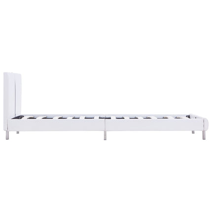 sengestel 90x200 cm hvid kunstlæder