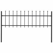 havehegn med spydtop 1,8 m stål sort