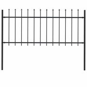 havehegn med spydtop stål 181x80 cm sort