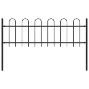 havehegn med buet top 1,8 m stål sort