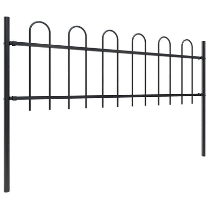 havehegn BOXTEL med bøjetop stål 181x60 cm sort