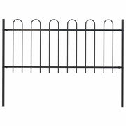havehegn med bøjleop stål 181x80 cm sort