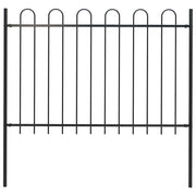 havehegn med bøjleop stål 181x120 cm sort