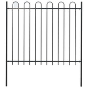 havehegn med bøjleop stål 181x150 cm sort