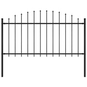 havehegn med spydtop stål 181x150 cm sort