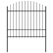 havehegn med spydtop stål 181x175 cm sort