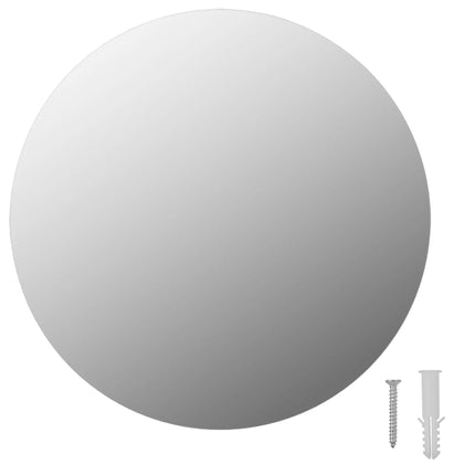 spejl uden ramme 30 cm rund glas