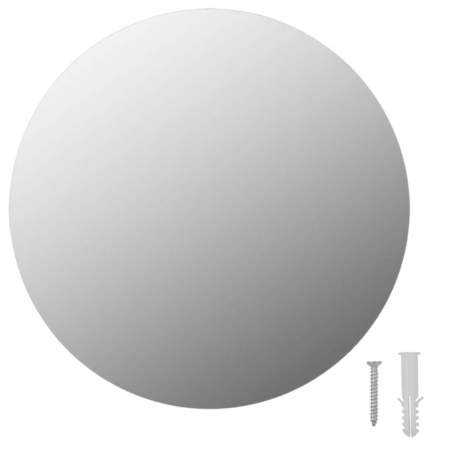 spejl uden ramme 30 cm rund glas