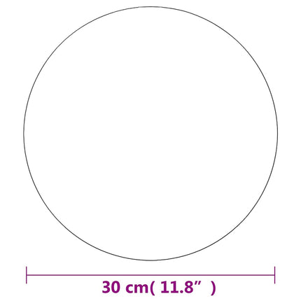 spejl uden ramme 30 cm rund glas