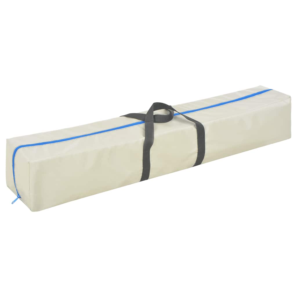 oppustelig gymnastikmåtte med pumpe 600 x 100 x 10 cm PVC blå