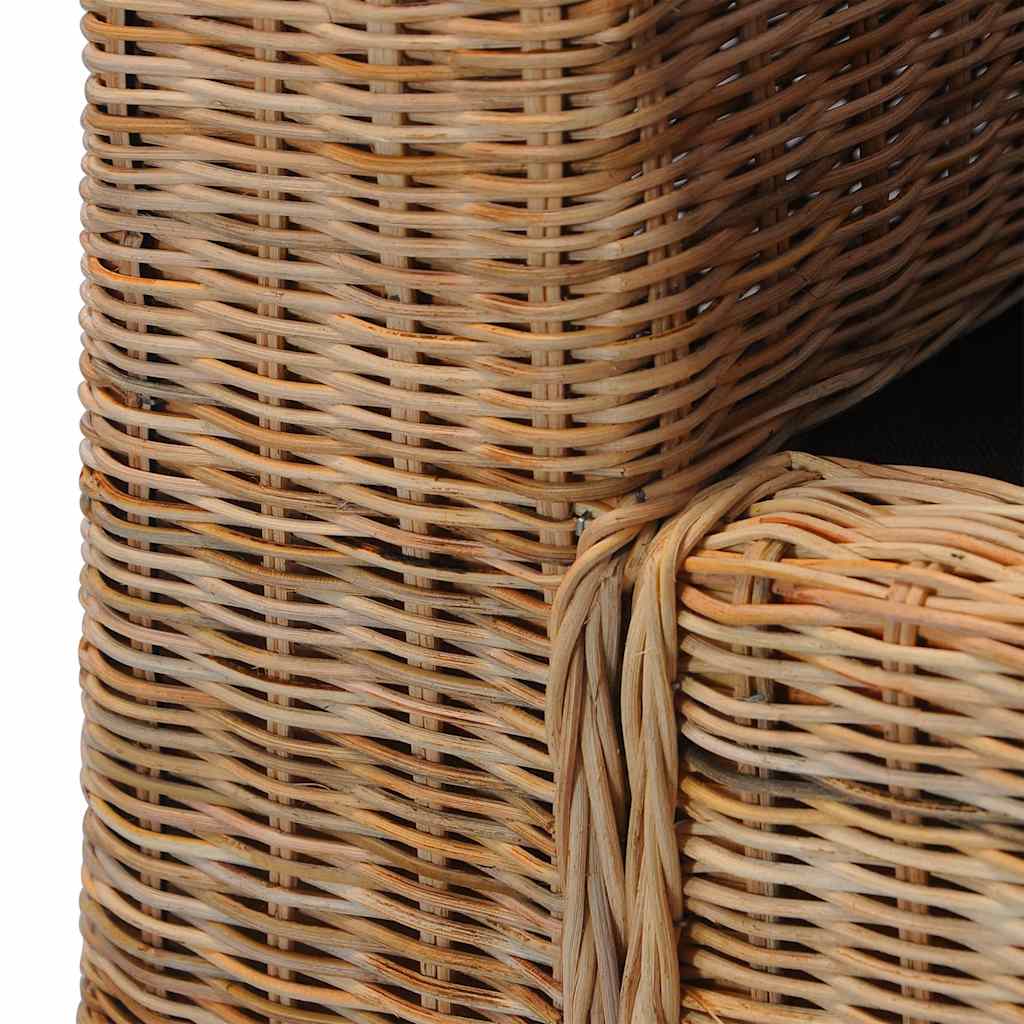 lænestol med hynder naturlig rattan