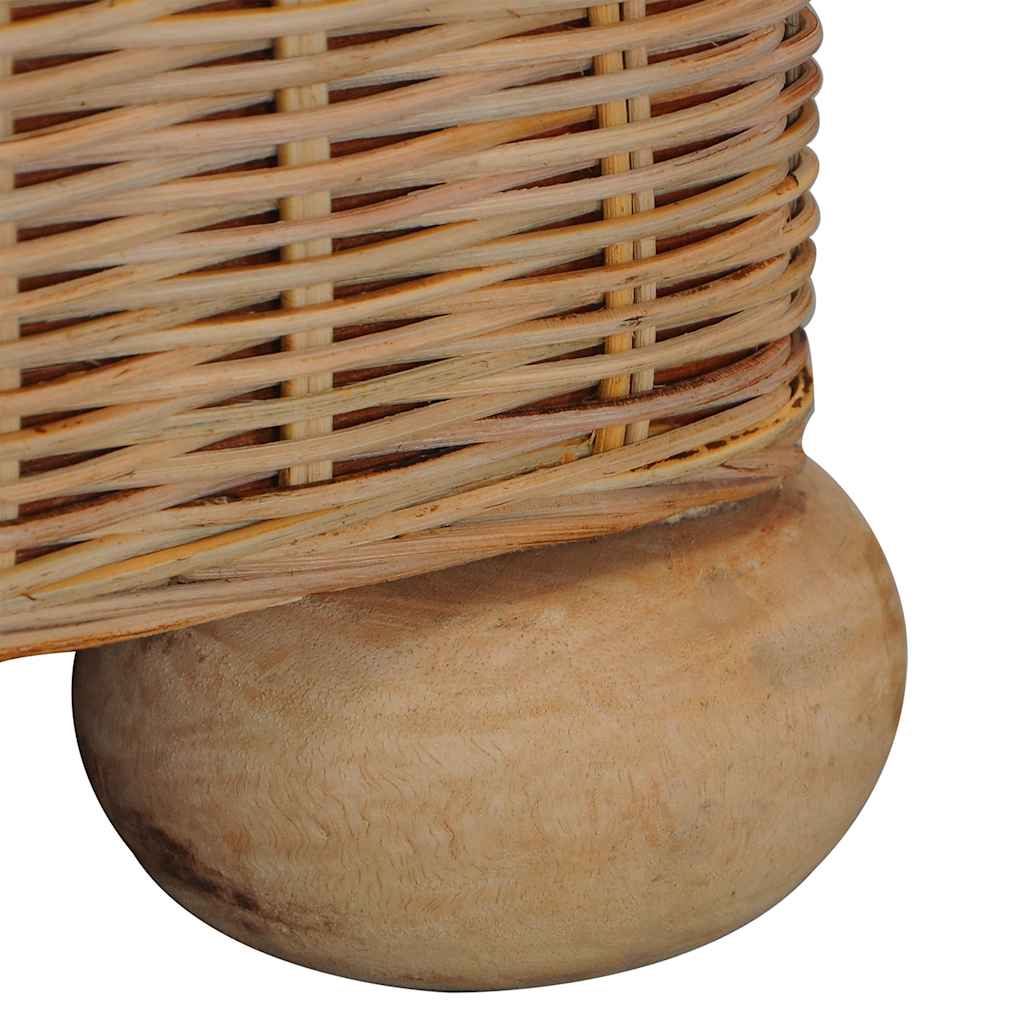 lænestol med hynder naturlig rattan