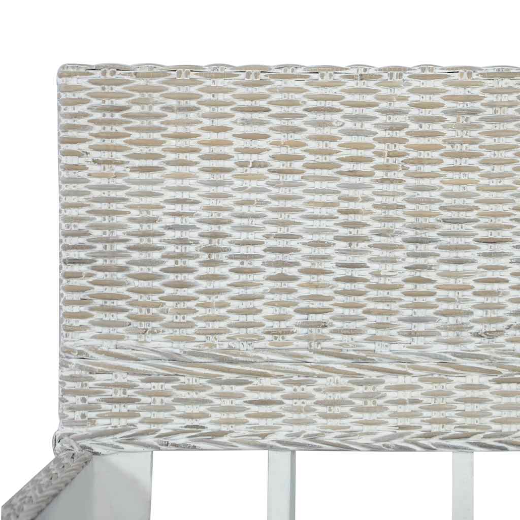sengestel 140 x 200 cm naturlig rattan grå