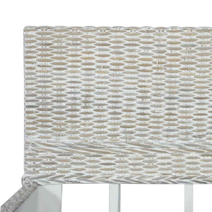 sengestel 140 x 200 cm naturlig rattan grå