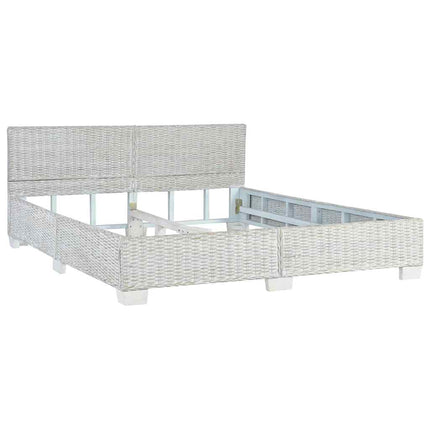 sengestel 160 x 200 cm naturlig rattan grå