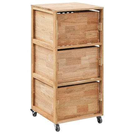 badeværelsesskab 41x41x91 cm massivt valnøddetræ