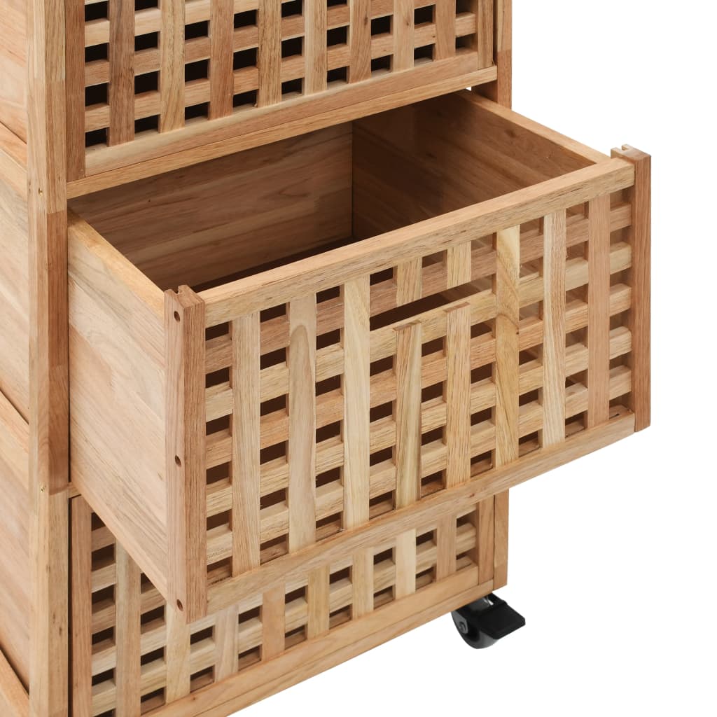 badeværelsesskab 41x41x91 cm massivt valnøddetræ